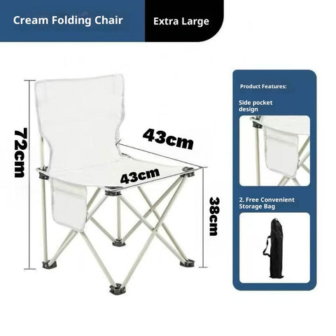Heavy-Duty Folding Fishing & Camping Chair – Portable Ergonomic Outdoor Chair with Thickened Bracket, Large Armrests & Lightweight Frame, Supports up to 250 kg for Beach, Picnic & Travel