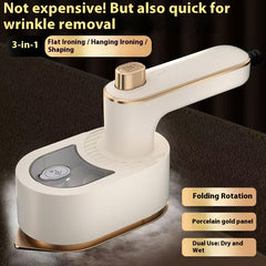 Portable Handheld Garment Steamer - Fast-Heating with Ceramic Soleplate for Travel & Home Use