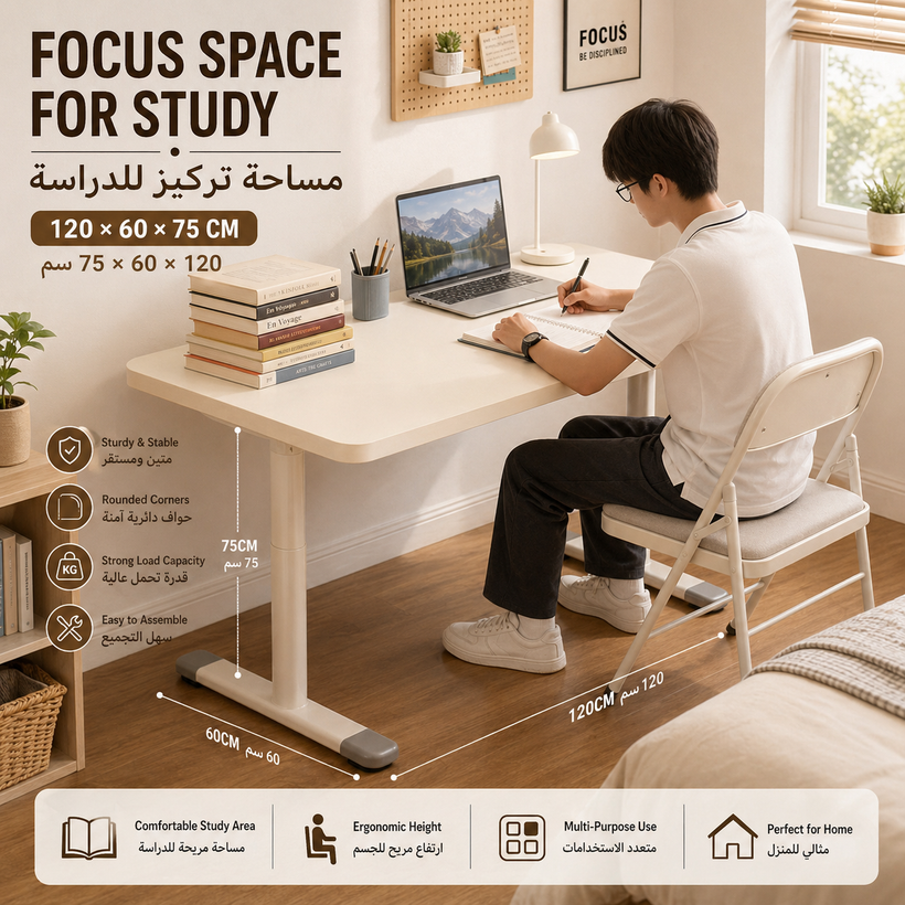 Kids Home Study Desk - Multifunctional School Writing Desk - 02 lifestyle