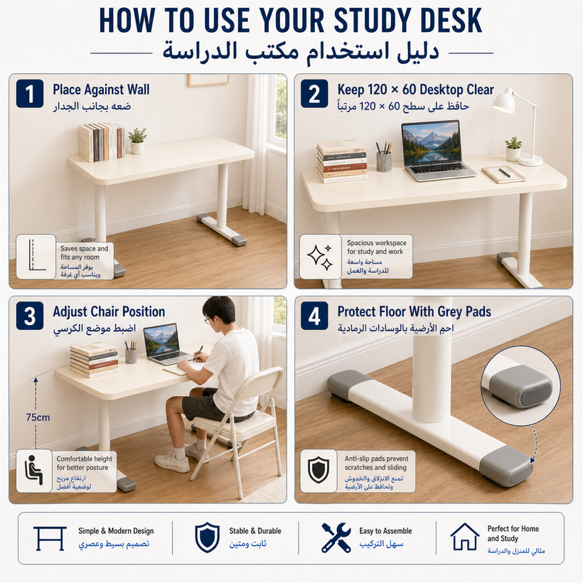 Kids Home Study Desk - Multifunctional School Writing Desk - 10 usage guide