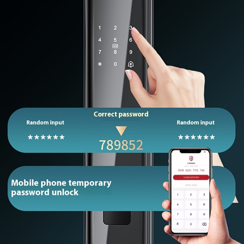 Fingerprint Smart Door Lock Semi Automatic Auto Lock, Keypad/App Access, Anti Tamper