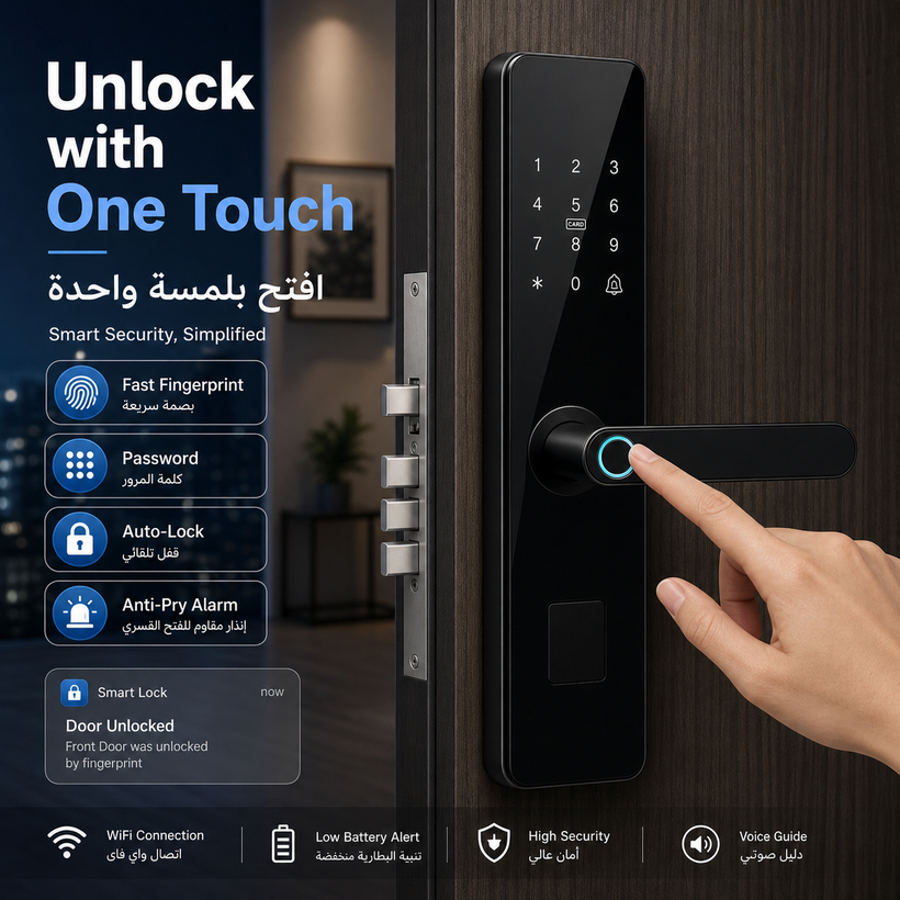 Fully Automatic 3D Face Smart Door Lock - 02 lifestyle pagegen