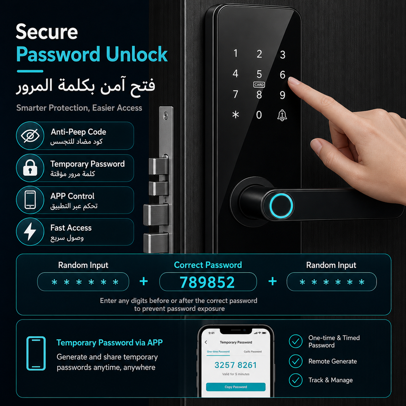 Fully Automatic 3D Face Smart Door Lock - 05 password pagegen
