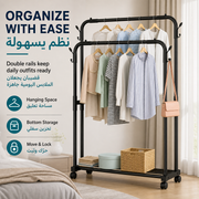 Double-Rail Rolling Clothes Rack - 02 lifestyle pagegen