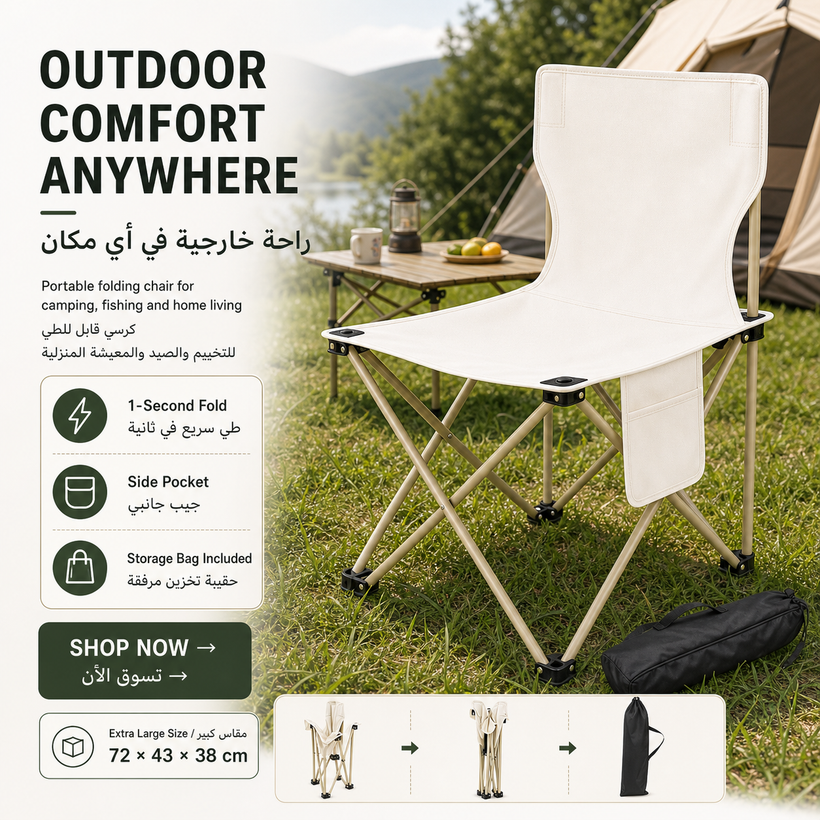 Heavy-Duty Folding Fishing & Camping Chair - 02 lifestyle pagegen