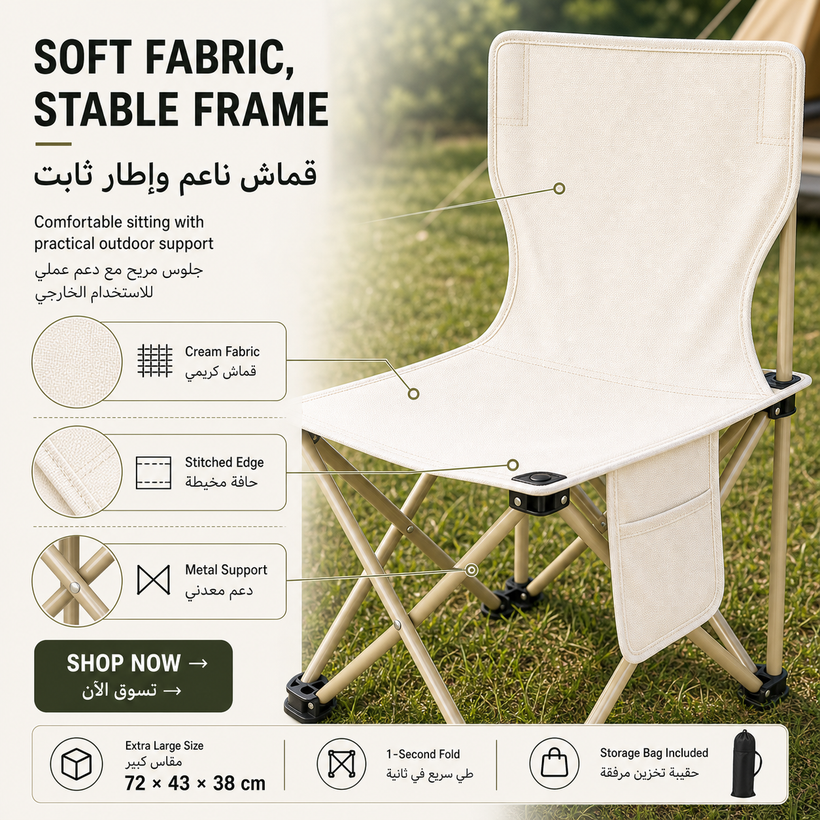 Heavy-Duty Folding Fishing & Camping Chair - 05 detail 02 pagegen