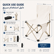 Heavy-Duty Folding Fishing & Camping Chair - 10 usage guide pagegen