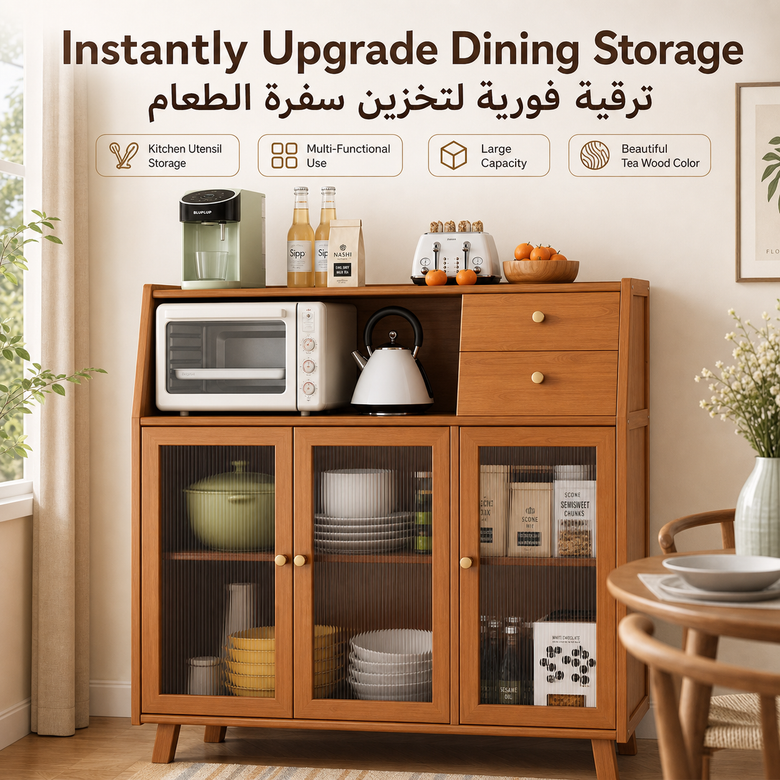 Modern Kitchen Sideboard & Wall-Mounted Storage Cabinet - 02 lifestyle pagegen