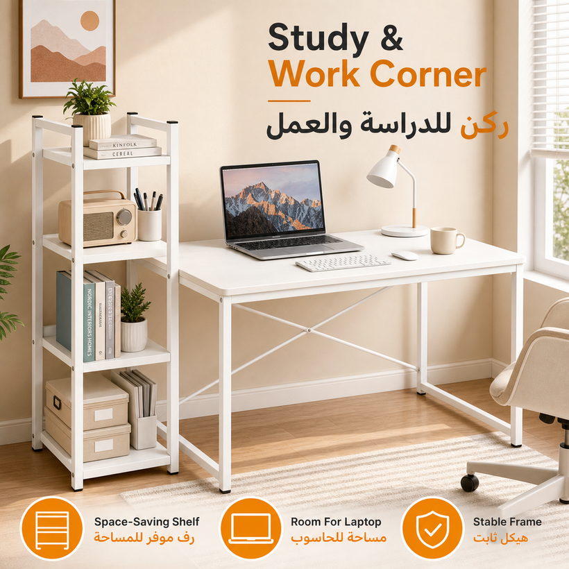 Spacious Modern Writing Desk - 02 lifestyle