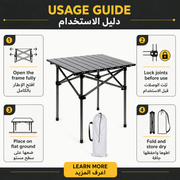 Compact Folding Camping & Picnic Table - 10 usage guide