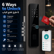 Fingerprint Smart Door Lock Semi Automatic Auto Lock - 03 unlock methods pagegen